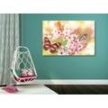 CANVAS PRINT SPRING FLOWERS WITH EXOTIC BUTTERFLIES - PICTURES OF ANIMALS{% if product.category.pathNames[0] != product.category.name %} - PICTURES{% endif %}