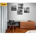 CANVAS PRINT SET HISTORICAL WEALTH IN BLACK AND WHITE - SET OF PICTURES - PICTURES