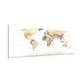 CANVAS PRINT MAP WITH NAMES - PICTURES OF MAPS - PICTURES