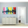 CANVAS PRINT OIL PAINTING OF A CITY - PICTURES OF CITIES - PICTURES