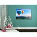 CANVAS PRINT ADVENTUROUS BALLOONS - PICTURES OF NATURE AND LANDSCAPE - PICTURES