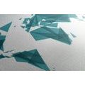 CANVAS PRINT GEOMETRIC WORLD MAP - PICTURES OF MAPS - PICTURES