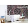 SELF ADHESIVE WALLPAPER MANDALA WITH AN INDIAN TOUCH IN PINK - SELF-ADHESIVE WALLPAPERS - WALLPAPERS