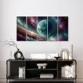 5-TEILIGES WANDBILD GALAXIE UND PLANET - WANDBILDER GALAXIE - BILDER
