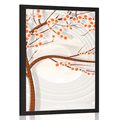 POSTER MODERN TREE ON AN ABSTRACT BACKGROUND - ABSTRACT AND PATTERNED - POSTERS
