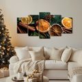 5-DÍLNÝ OBRAZ KOUZLO VÁNOČNÍCH VŮNÍ - VÁNOČNÍ A ZIMNÍ OBRAZY - OBRAZY