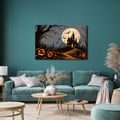 WANDBILD SPUKHAUS UNTER DEM VOLLMOND - HALLOWEEN- UND HORROR-BILDER - BILDER