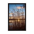 POSTER CALM RIVER NEAR THE VILLAGE - NATURE - POSTERS