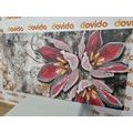 CANVAS PRINT FLOWERS WITH PEARLS - PICTURES FLOWERS - PICTURES