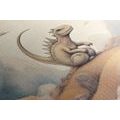 CANVAS PRINT DREAMY WORLD OF A DINOSAUR - DREAMY LITTLE ANIMALS - PICTURES