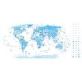 SELF ADHESIVE WALLPAPER DETAILED MAP OF THE WORLD IN BLUE - SELF-ADHESIVE WALLPAPERS - WALLPAPERS