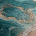 CANVASTAVLA ABSTRAKT OCEAN I SANDTONER - TAVLOR MED HAV OCH STRAND - TAVLOR