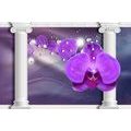 SELF ADHESIVE WALLPAPER ORCHID NEAR GREEK COLUMNS - SELF-ADHESIVE WALLPAPERS - WALLPAPERS