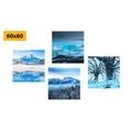 CANVAS PRINT SET SNOW KINGDOM - SET OF PICTURES - PICTURES