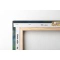 КАРТИНА НА ПЛАТНО – ВЕЛИКОЛЕПЕН ЦВЯТ С РЕТРО НОТКА - КАРТИНИ С ЦВЕТЯ - КАРТИНИ