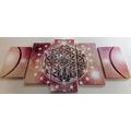 5-TEILIGES WANDBILD BEZAUBERNDES MANDALA - BILDER MIT FENG SHUI-MOTIVEN - BILDER