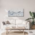 TABLEAU SUR TOILE – MONDE SOUS-MARIN AVEC DES BALEINES - TABLEAUX DE BALEINE - TABLEAUX