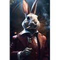 CANVAS PRINT ANIMAL GANGSTER RABBIT - PICTURES OF ANIMAL GANGSTERS - PICTURES