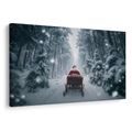 WANDBILD SANTAS WEIHNACHTSREISE DURCH DEN WALD - WEIHNACHTS- UND WINTERBILDER - BILDER