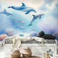 TAPETA PODMOŘSKÝ SVĚT S DELFÍNY - TAPETY MOŘŠTÍ ŽIVOČICHOVÉ - TAPETY