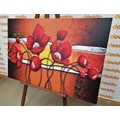 CANVAS PRINT RED POPPIES AND POPPY HEADS - ABSTRACT PICTURES{% if product.category.pathNames[0] != product.category.name %} - PICTURES{% endif %}