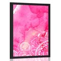 POSTER MANDALA PINK WATERCOLOR - FENG SHUI - POSTERS