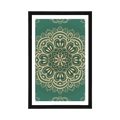 POSTER – MANDALA SU SFONDO TURCHESE - FENG SHUI - POSTER