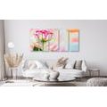 5-PIECE CANVAS PRINT ROSE ON A CANVAS - PICTURES FLOWERS{% if product.category.pathNames[0] != product.category.name %} - PICTURES{% endif %}