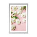 AFFICHE AVEC MONTURE ROSES DANS UN DESIGN ROMANTIQUE - FLEURS - AFFICHES