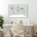 WANDBILD BUNTE WELTKARTE - WELTKARTEN ALS BILDER - BILDER