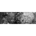 CANVAS PRINT FLORAL MANDALA IN BLACK AND WHITE - BLACK AND WHITE PICTURES - PICTURES