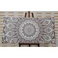 CANVAS PRINT MANDALA OF HARMONY ON A BROWN BACKGROUND - PICTURES FENG SHUI - PICTURES