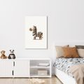 OBRAZ ROZTOMILÁ PRUHOVANÁ ZEBRA - DĚTSKÉ OBRAZY ZVÍŘÁTKA - OBRAZY