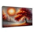 SLIKA VATRENO DRVO ŽIVOTA NA JESENSKOM SUNCU - SLIKE STABLA ŽIVOTA - SLIKE