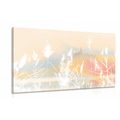 IMPRESSION SUR TOILE CHÂTEAU DANS UN PAYSAGE PASTEL - IMPRESSION SUR TOILE DE NATURE ET PAYSAGE - IMPRESSION SUR TOILE