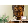 WALL MURAL BRONZE HEAD OF BUDDHA - WALLPAPERS FENG SHUI - WALLPAPERS