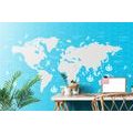 SELF ADHESIVE WALLPAPER SKY BLUE WORLD MAP - SELF-ADHESIVE WALLPAPERS - WALLPAPERS