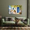 WANDBILD MEDITERRANE GASSE MIT ZITRONENBAUM - BILDER MEER UND STRAND - BILDER