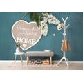 WALL MURAL HEART WITH A QUOTE - HOME IS WHERE YOUR HEART IS - WALLPAPERS QUOTES AND INSCRIPTIONS - WALLPAPERS