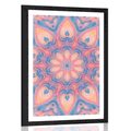 POSTER MIT PASSEPARTOUT HYPNOTISCHES MANDALA - FENG SHUI - POSTER