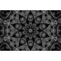 TABLEAU SUR TOILE – MANDALA HYPNOTIQUE EN NOIR ET BLANC - TABLEAUX EN NOIR ET BLANC - TABLEAUX