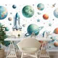 TAPETA DĚTSKÝ VESMÍRNÝ SVĚT S RAKETAMI - DĚTSKÉ TAPETY - TAPETY