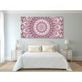 CANVAS PRINT MANDALA OF HARMONY ON A PINK BACKGROUND - PICTURES FENG SHUI - PICTURES