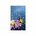 POSTER WITH MOUNT ABSTRACT FLOWERS - FLOWERS - POSTERS