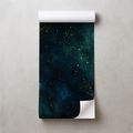 ZELFKLEVEND FOTOBEHANG DONKERBLAUWE ABSTRACTIE MET GOUD - FOTOBEHANG ABSTRACT - FOTOBEHANG