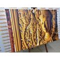 WANDBILD BUDDHA-STATUE IM TEMPEL - BILDER MIT FENG SHUI-MOTIVEN - BILDER