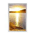 AFFICHE COUCHER DE SOLEIL SUR LE LAC - NATURE - AFFICHES