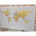 CANVAS PRINT CLASSIC MAP WITH A WHITE BORDER - PICTURES OF MAPS - PICTURES