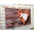 CANVAS PRINT CROSS ON A WOODEN BACKGROUND - PICTURES OF ANGELS - PICTURES