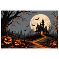 WANDBILD SPUKHAUS UNTER DEM VOLLMOND - HALLOWEEN- UND HORROR-BILDER - BILDER